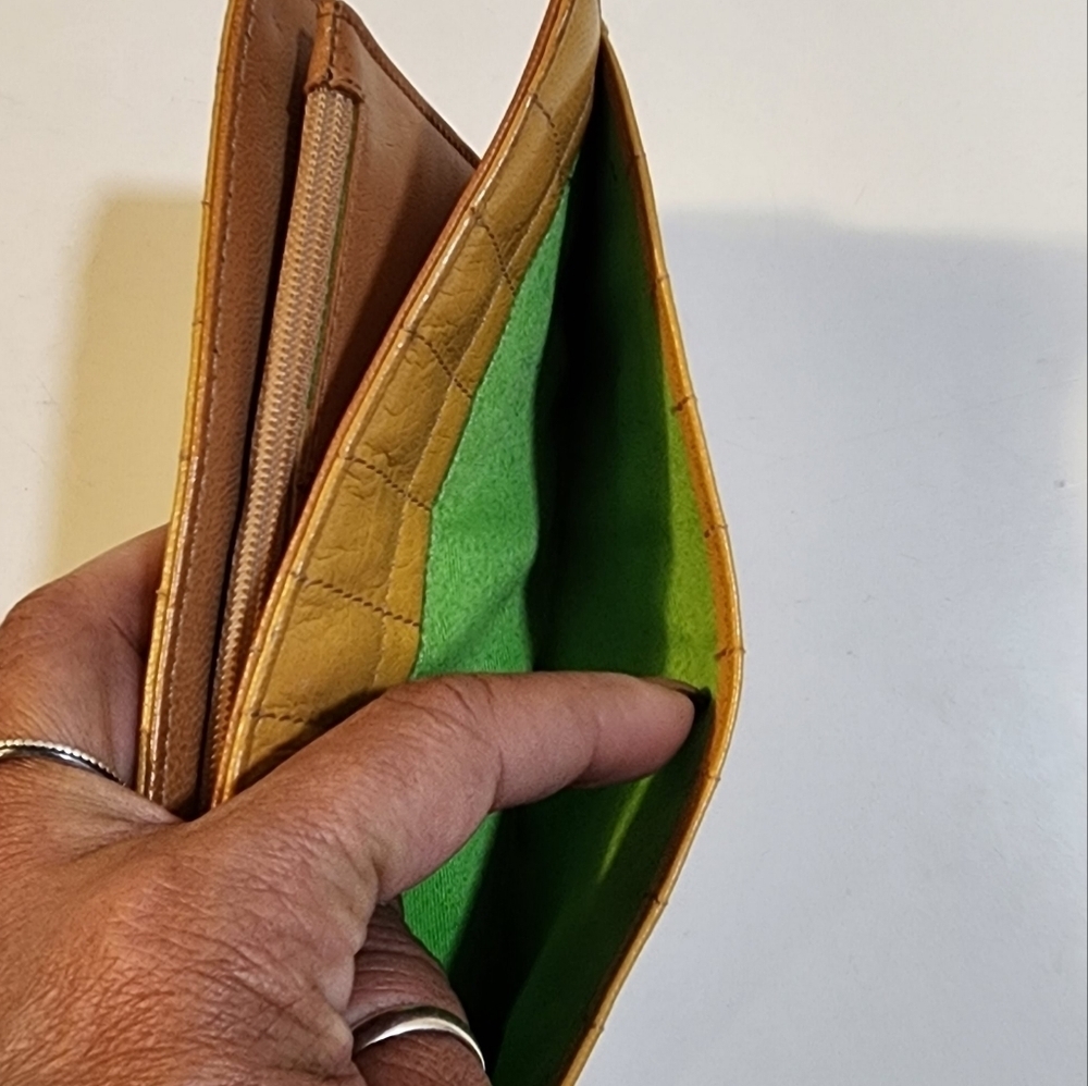 TUSK Yellow mustard leather wallet - Picture 5 of 15